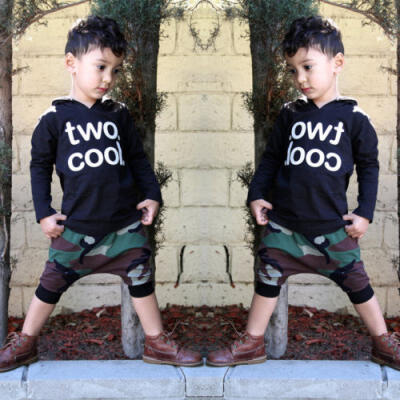 

Fashion Toddler Kids Baby Boys Tops T-shirt Camo Pants 2Pcs Outfits Set Clothes