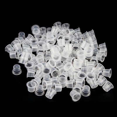 

100шт высокое качество Пластиковые татуировки крышки чернила татуировки чашки поставки 3 Размер