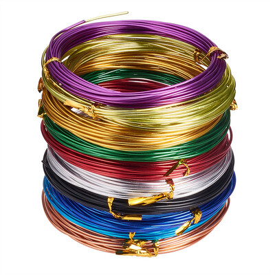 

PH PANDAHALL 10 Rolls 10 Assorted Color Aluminum Wires Resistant Anodized