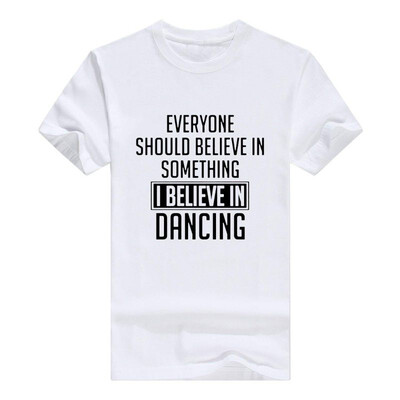 

Dancer Gift Believe In something Dancing Short Mens Tshirt