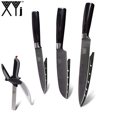 

XYj High Grade Stainless Steel Knives Bend Handle Kitchen Knives Kitchen Accessories Tools