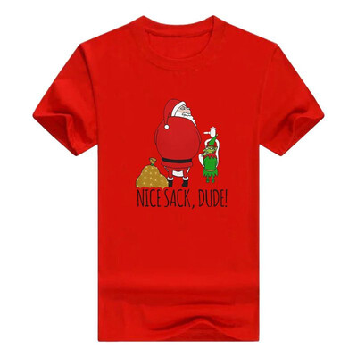 

Christmas Raglan Nice Sack Dude Holiday Sleeve Mens T-Shirt
