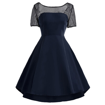 

High Low Mesh Insert Dress