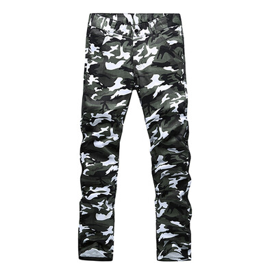 

New Men Cargo Pants 2016 Hot Sale Camouflage Men Fashion Pants Slim Fits Pockets Men Casual Cargo Pants Size 38 Free Shipping