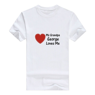 

Baby Gifts For All Personalized My Grandpa Name Loves Me Bodysuit Mans t-Shirt