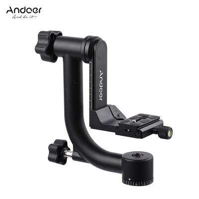 

Andoer Heavy Duty Metal Panoramic Gimbal Tripod Head Use for Arca-Swiss Standard Quick Release Plate Aluminum Alloy Support 30Lbs