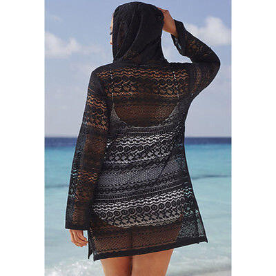 

Fashion Sexy Hooded Bikini Cover-Up Dress Lady Girls Swimwear Beach Skirt S-XL