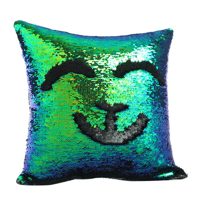 

I'M HUA HUA can draw the pillow black mermaid discoloration sequins pillow Valentine's Day Valentine's Day creative gift to send his girlfriend