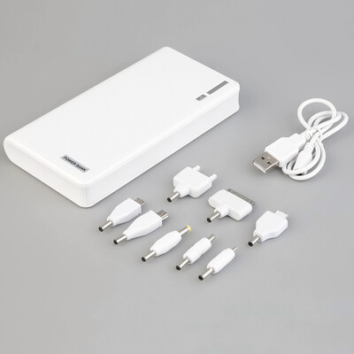 

50000mAh External Power Bank LED Dual USB Battery Charger for Cellphone White