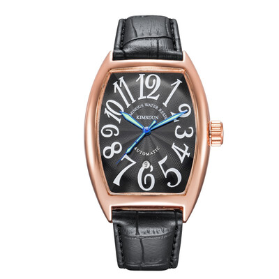

KIMSDUN K - 816D Business Leather Waterproof Quartz Watch - MULTI-A WHITE DIAL BLACK CASE