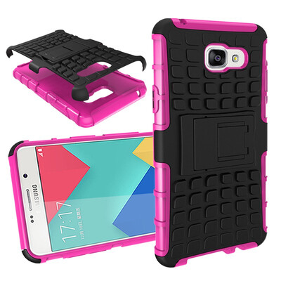 

Fivice Samsung A510A5 2016 Case TPU anti-fall tire pattern back clip bracket phone case