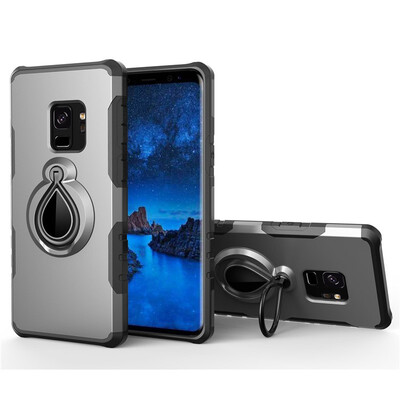 

Fivice Samsung Galaxy S9 Case TPU Water Drop Ring Stand Car Power Magnetic Drop-proof Phone Case