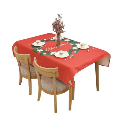 

Christmas Table Cloth Dining Table Decoration Home Rectangular Party Table Cover Elk Snowman Tree Christmas Ornament