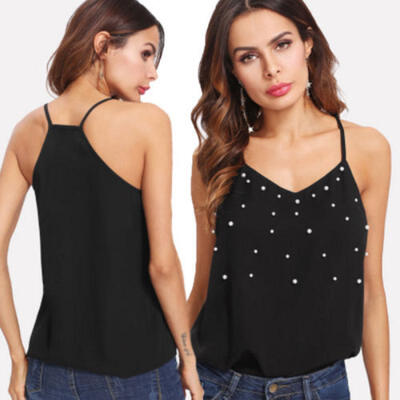 

Women V-Neck Vest Sleeveless Summer Casual Loose Tank Top T-Shirt Blouse