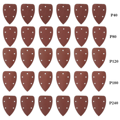 

Triangle Sander Sandpaper Mouse Detail Sander Sandpaper with holeAssorted 40 80 120 180 240 Grits 50PCS Triangle Sandpaper