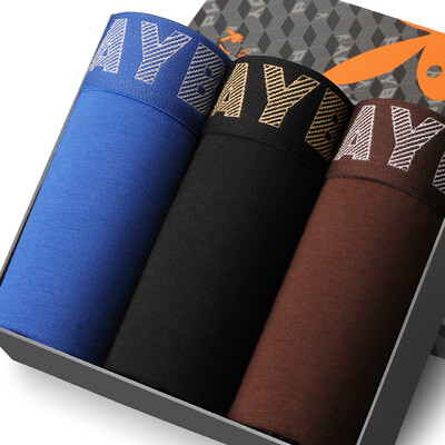 

Playboy PLAYBOY 5868 Men&39s underwear cotton men&39s flat pants breathable waist four corners underwear men 3 color blue black coffee