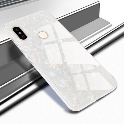 

Goowiiz Phone Case For Xiaomi RedMi 55 PlusNote 5Note 5 Pro Luxury Soft Edge Silicone Frame Glass Shell Cover