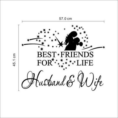 

Best Friends for Life Husband&Wife Wall Quote Words Decals Art Removable CAWS