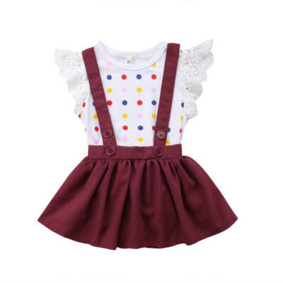 

Newborn Infant Baby Girl Romper Tutu Dress Sets 2Pcs Outfits Clothes Bodysuit