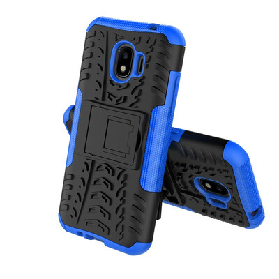 

Fivice Samsung J2 Pro 2018 Case TPU anti-fall tire pattern back clip bracket phone case