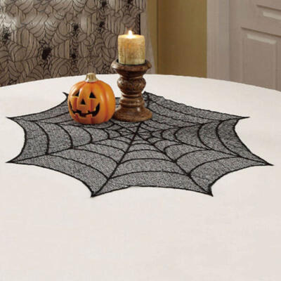 

Halloween Home Decor Bat Spider Curtain Table Cover Lamp Cover Table Runner Lace