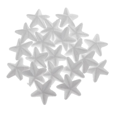 

UpperX 20 Pieces White Star Shaped Styrofoam Foam Ornaments DIY Craft Party Decoration
