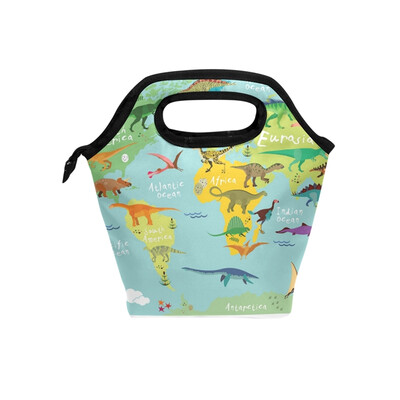 

Lunch Bag Tote Bag Animals World Map Travel Picnic Organizer Lunch Holder Handbags Lunch Bag Box