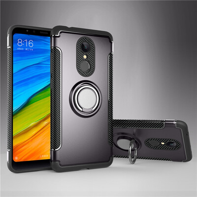 

Fivice Xiaomi Redmi 5 case PC metal ring shell magnetic car bracket TPU phone case