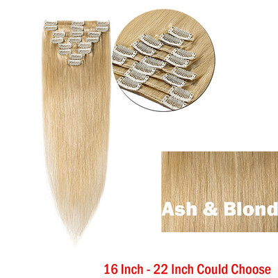 

Clip in 100 Real Human Hair Extensions Full Head Hair Extensions Remy Human Hair Silky Straight 8 Pieces
