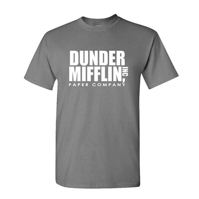 

Dunder Mifflin - Office Paper Company - Mens Cotton T-Shirt S Charcoal