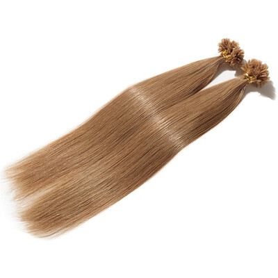 

100 Remy Hair Human Hair Extensions U Tip Nail Tip Keratin Straight Hair