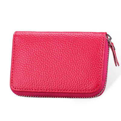 

TOP Womens Leather Mini Slim Wallet ID Credit Card Holder Case Organizer Purse