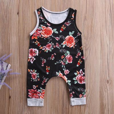 

Newborn Infant Baby Girl Floral Bodysuit Romper Jumpsuit Summer Outfits Sunsuit