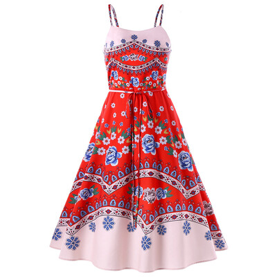 

Print Spaghetti Strap Casual Dress