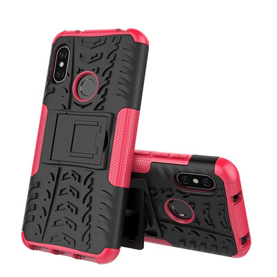 

Fivice Redmi 6 Pro Case TPU anti-fall tire pattern back clip bracket phone case