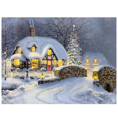

UpperX Christmas Snow House 5D Diamond Painting Embroidery DIY Cross Stitch Kit Home Wall Decor