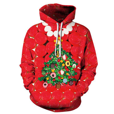 

New Christmas 3D Printed Hoodies For Both Men&Women Globle Hot Sale Mens 3D Print Pullover Womens Sweater Without Suede Inside QYDM-475