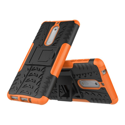 

Fivice Nokia 5 Case TPU anti-fall tire pattern back clip bracket phone case