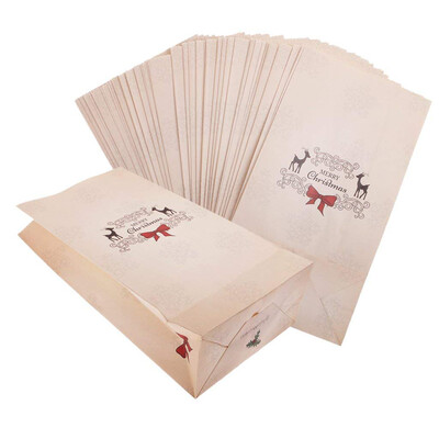 

UpperX Pack of 30 pcs Paper Bag Candy Pouch for Biscuit&Gift in Theme Christmas - 1