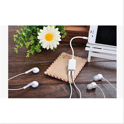 

Car-styling 35mm Male AUX Jack Splits Dual 35mm Female Headphone Audio Adapter Car Cable