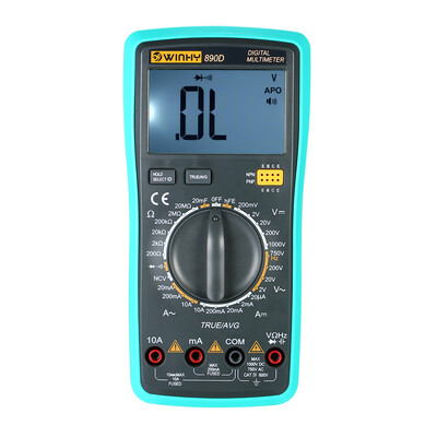 

Multi-functional Handheld LCD Digital NCV True RMS Multimeter DCAC Voltage Current Meter Capacitance Resistance Diode Tester