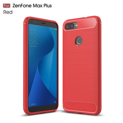 

Fivice Asus Zenfone Max Plus M1 ZB570TL case Luxury brushed carbon fiber TPU soft shell