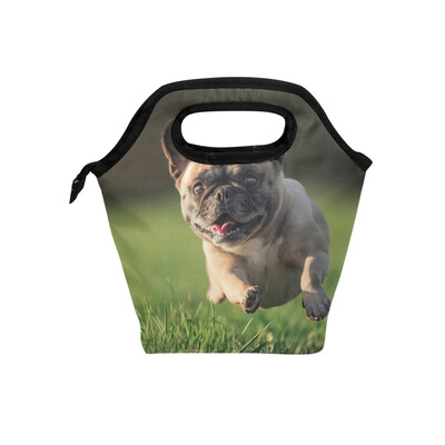 

Lunch Bag Tote Bag Running Dog Travel Picnic Organizer Lunch Holder Handbags Lunch Bag Box for Office