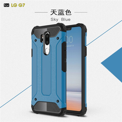

Fivice LG G7 case Luxury Silicone Diamond Armor PC Hard Shell Phone Case