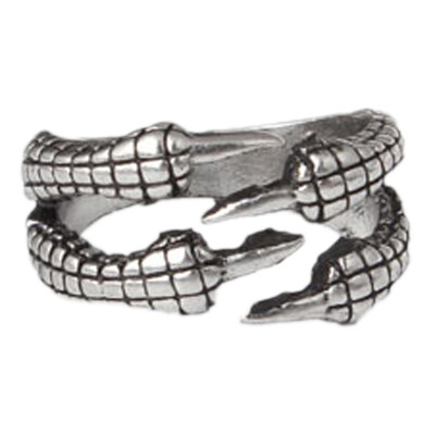 

Free Shipping Punk Silver Men Women Ring Titanium Steel rings Eagle Claw Dragon Claws Resizable Personality Rocking ring for Gifts