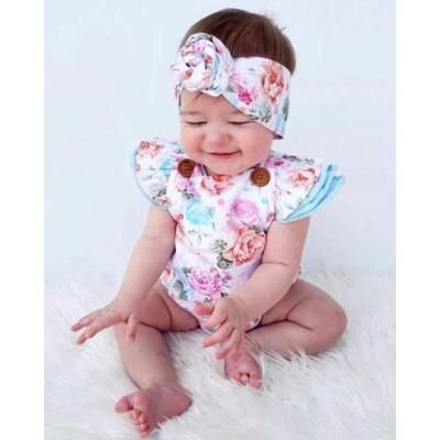 

Cute Newborn Baby Girls Floral Summer Bodysuit Romper Jumpsuit Sunsuit Outfits