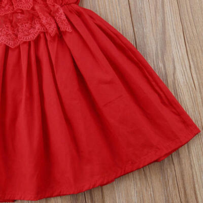 

Flower Girls Princess Dress Kids Baby Party Pageant Lace Off Shoulder Dresses