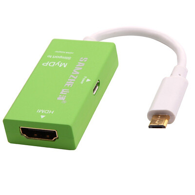 

Shanze (SAMZHE) ZJX-350 Slimport to HDMI high-definition adapter cable TV access high-definition adapter line gold-plated plate green