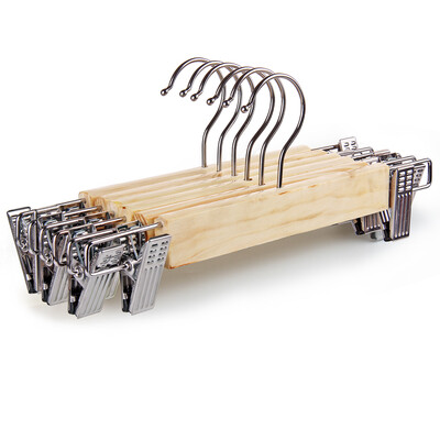 

Jingdong Supermarket plus benefits of solid wood clothing racks clothing clothes shelves anti-skid chuck pants skirt clip 6 only installed JX-0582