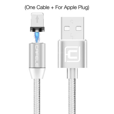 

Cafele New LED Magnetic USB Cable for iPhone Micro USB Cable USB C Magnet Charger Nylon Cabo for Samsung Xiaomi Huawei